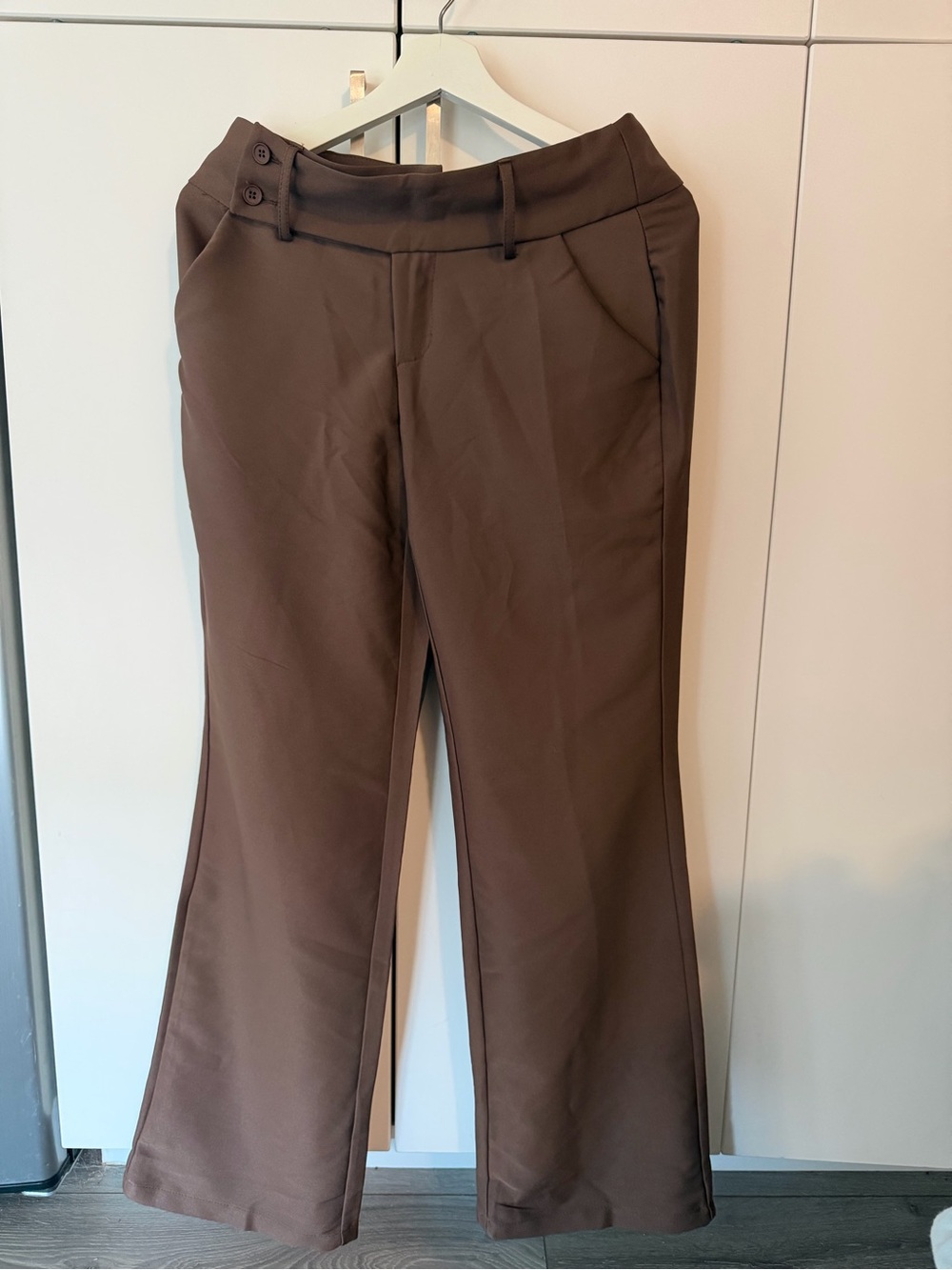 Women’s Brown Dress Pants - Classic Straight Fit